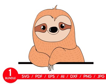 Download Free Cute Sloth Svg Sloth Clipart Sloth Png Cut File For Cricut Etsy SVG Cut Files