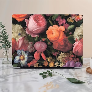 Floral MacBook Case for MacBook Air 15, Personalized MacBook Cover, Unique Valentines Gift for Her, MacBook Pro 13 Inch A3113, A2681 KK161