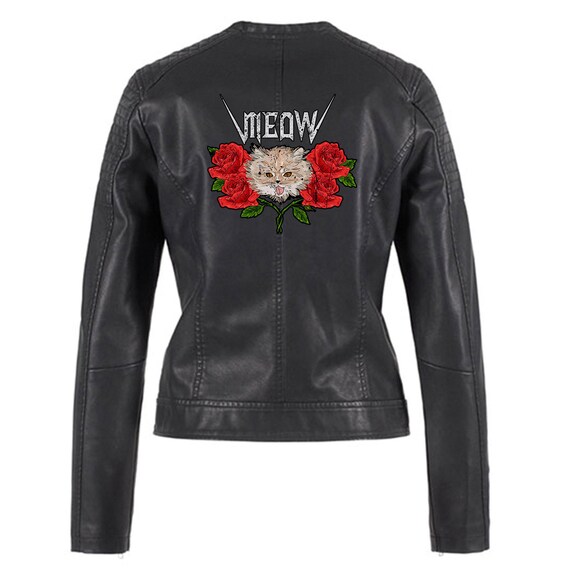 leather jacket cat