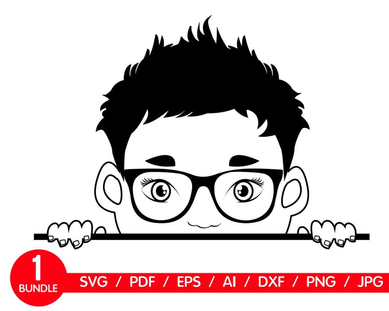 Download Peeking Boy Peek a boo svg files for cricut Kid vector ...