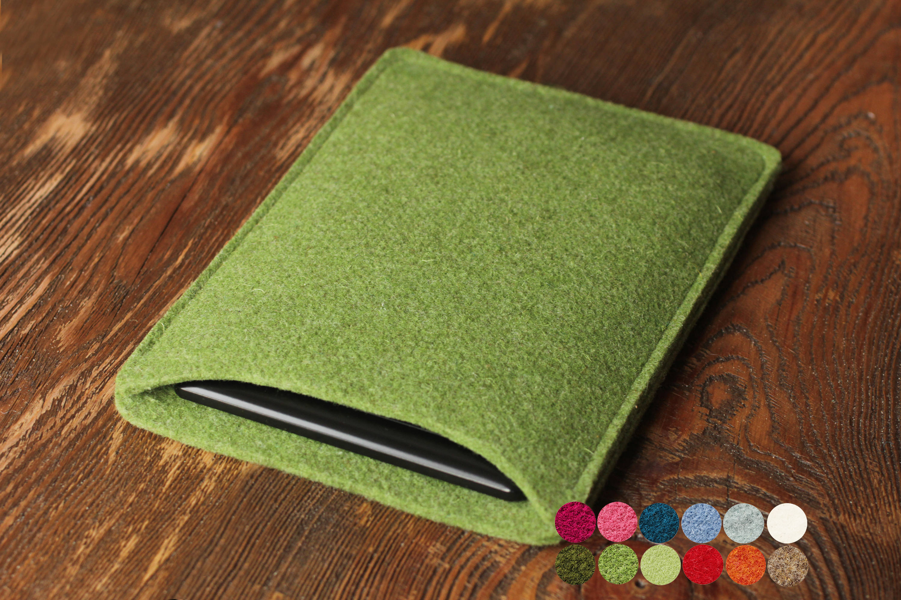 Green Felt Tab Cover Remarkable 2 Ipad Sleeve Galaxy Tab A7 Etsy