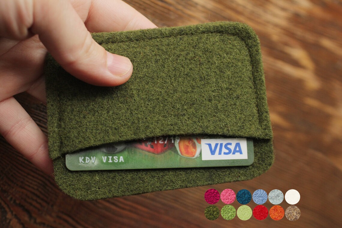 Sim wallet card organizer pocket wallet card case card Etsy