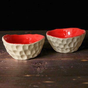 Wabi-Sabi Ceramic Tea Bowl: Handmade Pottery Chawan with Orange Glaze