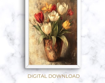 Spring Floral Painting Print | PRINTABLE Wall Art-Floral 1