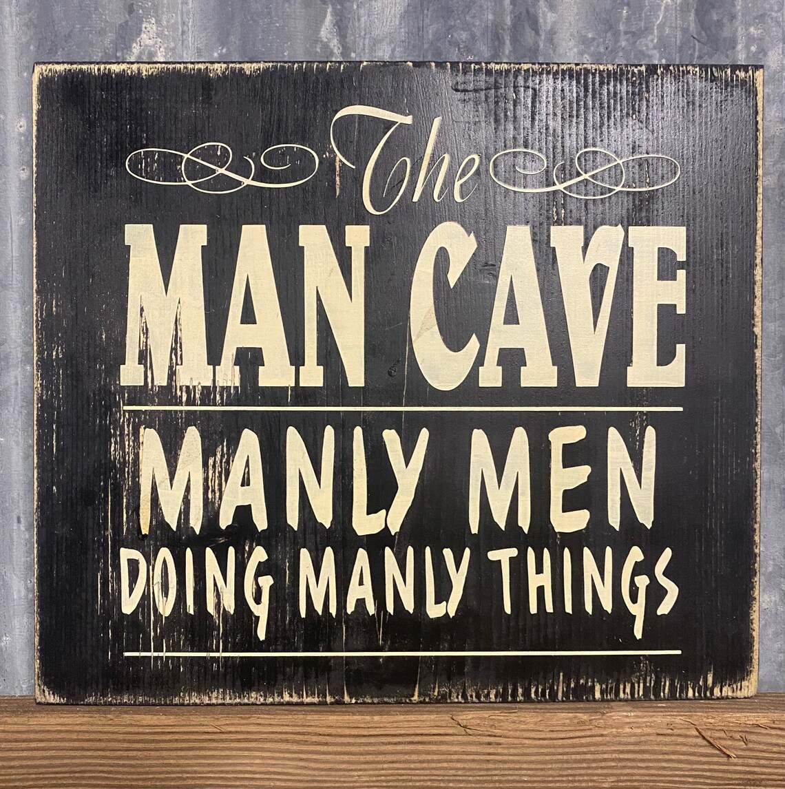 Man Cave Sign Manly Men Doing Manly Things Gift for Man Etsy