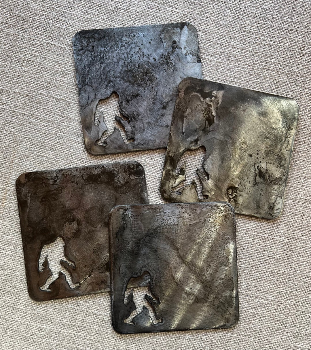 Bigfoot Coasters, Metal Coasters, Big Foot Lover, Sasquatch Enthusiast