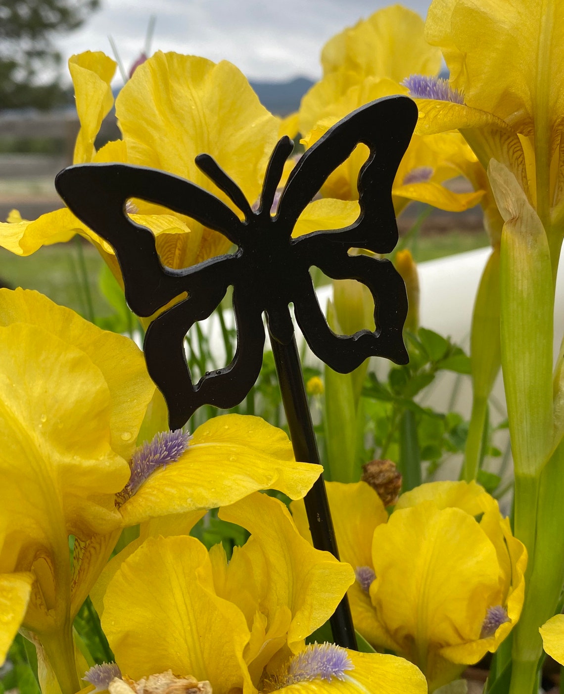 Arte de metal decoración de jardín jardín de metal o estacas | Etsy