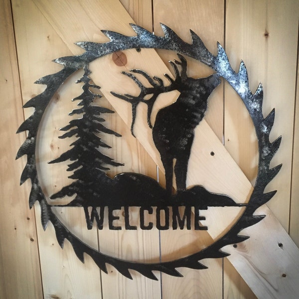 Saw Blade Welcome Sign - Etsy