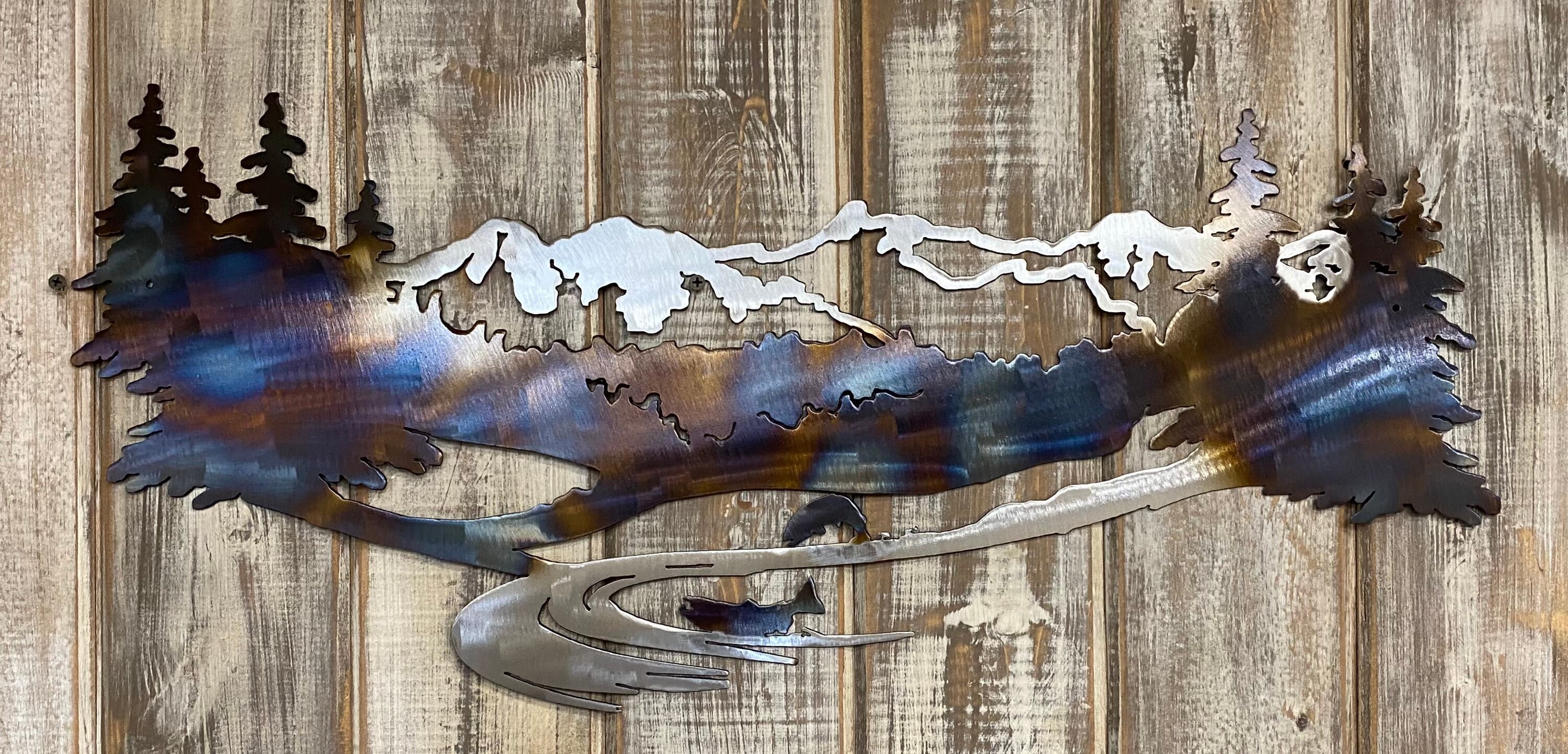 Metal Wall Art Metal Mountain Wall Art Metal Mountain Art Etsy