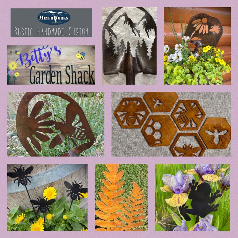 Rusty Coneflower Garden Stakes, Metal Art, Garden Decor, Coneflower, Garden Stakes, Rusty Garden Art, Rusty Garden Stakes image 10