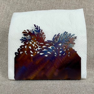 Metal Pinecone Napkin Holder: Cabin Lodge Decor