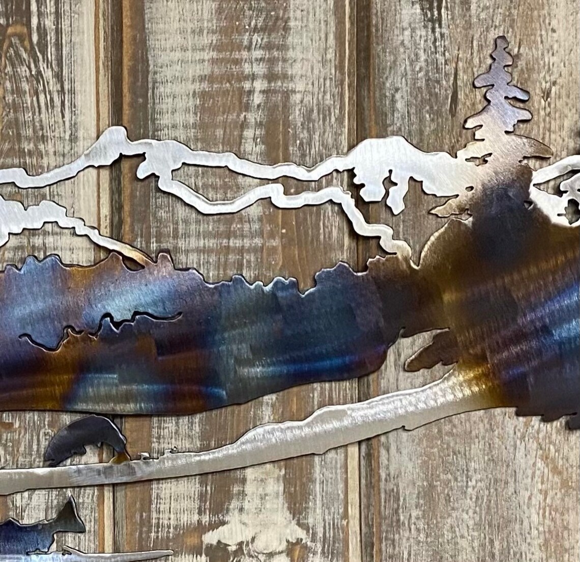 Metal Wall Art Metal Mountain Wall Art Metal Mountain Art Etsy