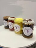 4 8oz pack assorted flavors cupcakes in a jar