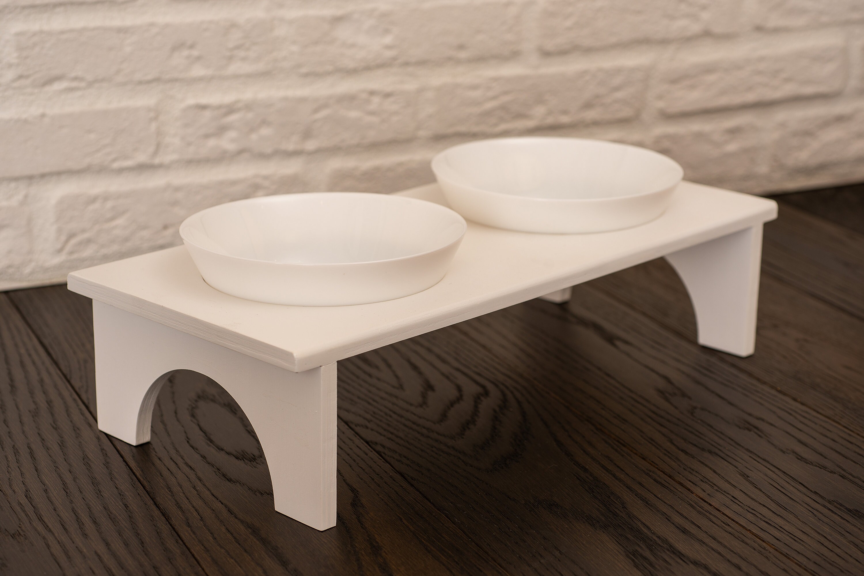 Dog Bowl Stand Mini For two tempered glass bowls 300 ml. Etsy