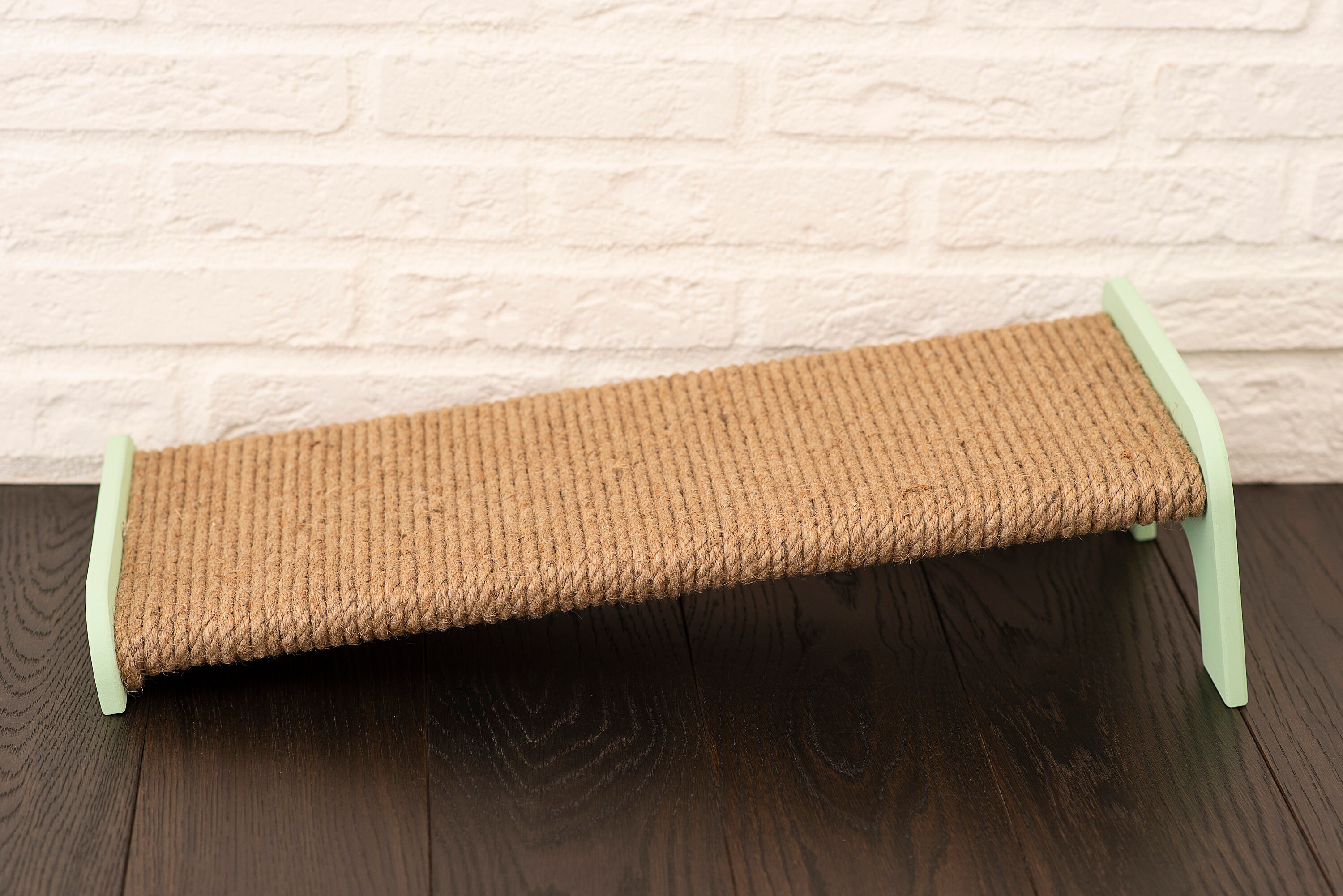 Cat scratching post horizontal floor pad. Ecofriendly jute Etsy