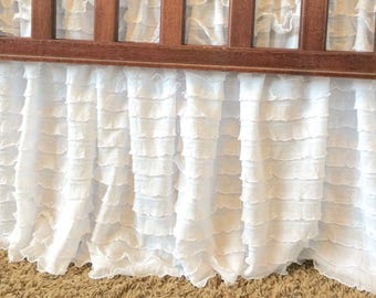 mini ruffle crib skirt