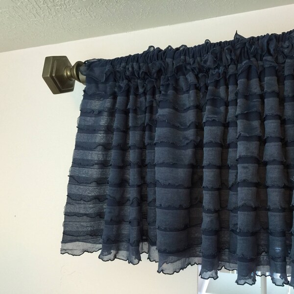 Navy Blue Valance Etsy