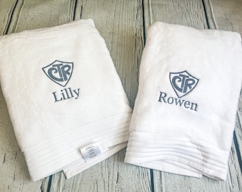 LDS Baptism Gift CTR Towel, Personalized Gift Bath Towel Church of Jesus Christ of Latter-day Saints