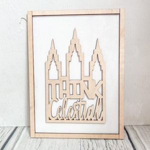 Think Celestial Art | Lds Wedding Present, Missionary Gift Idea, Relief Society, Christmaas Gifts YW & YM | Temple Cutout | Jesus Christ