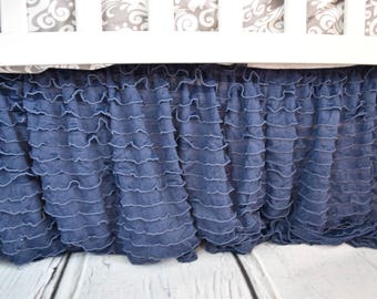 extra long crib skirt