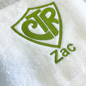 LDS Baptism Gift CTR Towel, Personalized Gift Bath Towel Church of Jesus Christ of Latter-day Saints