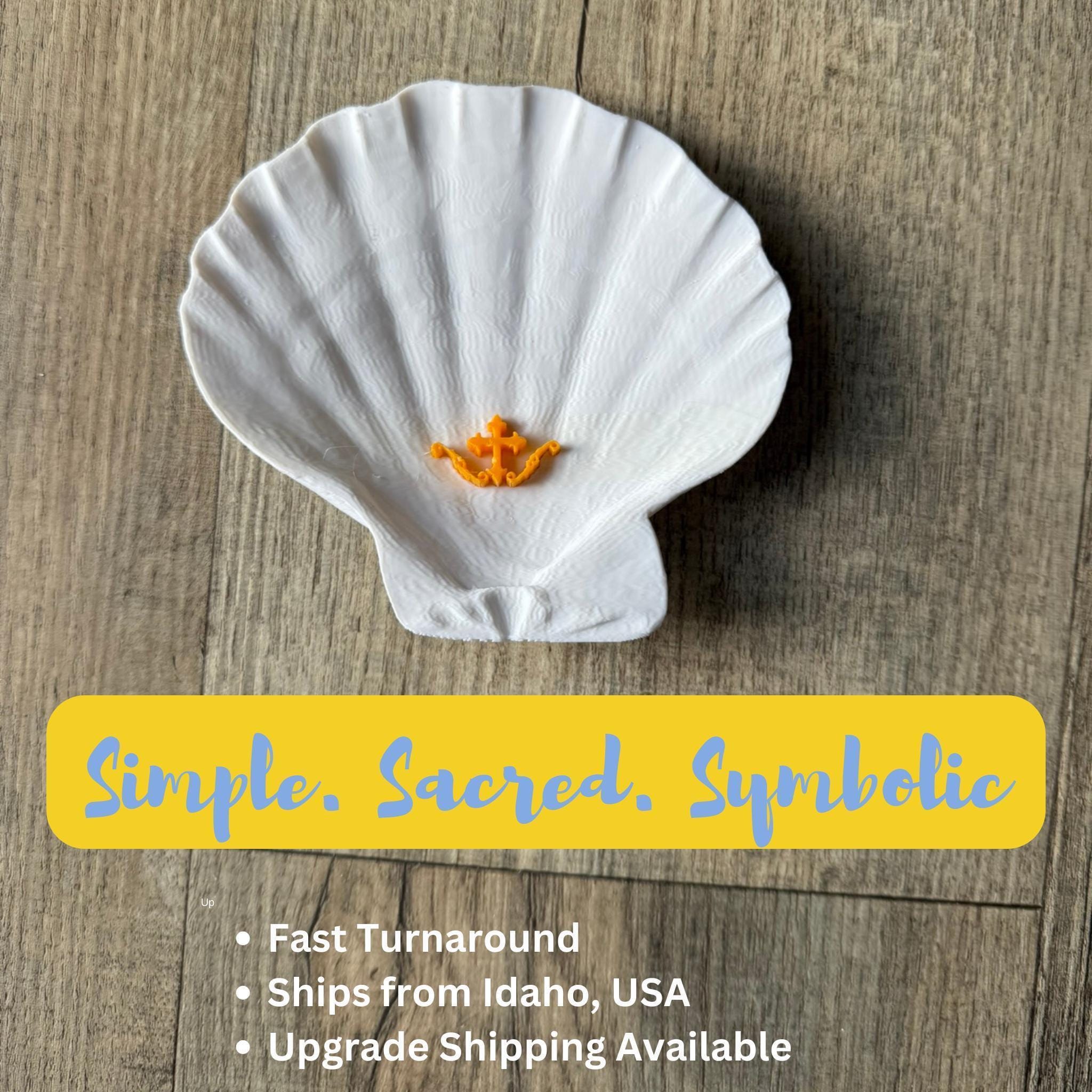 Baptism Shell Keepsake | Catholic Christening Gift for Baby | Scallop ...
