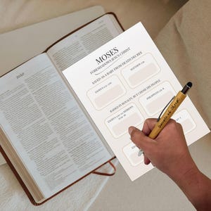 Moses Foreshadows Jesus Christ Study Guide | 3-Page Printable Bible Lesson | Genesis Old Testament Typology | Come Follow Me Seminary