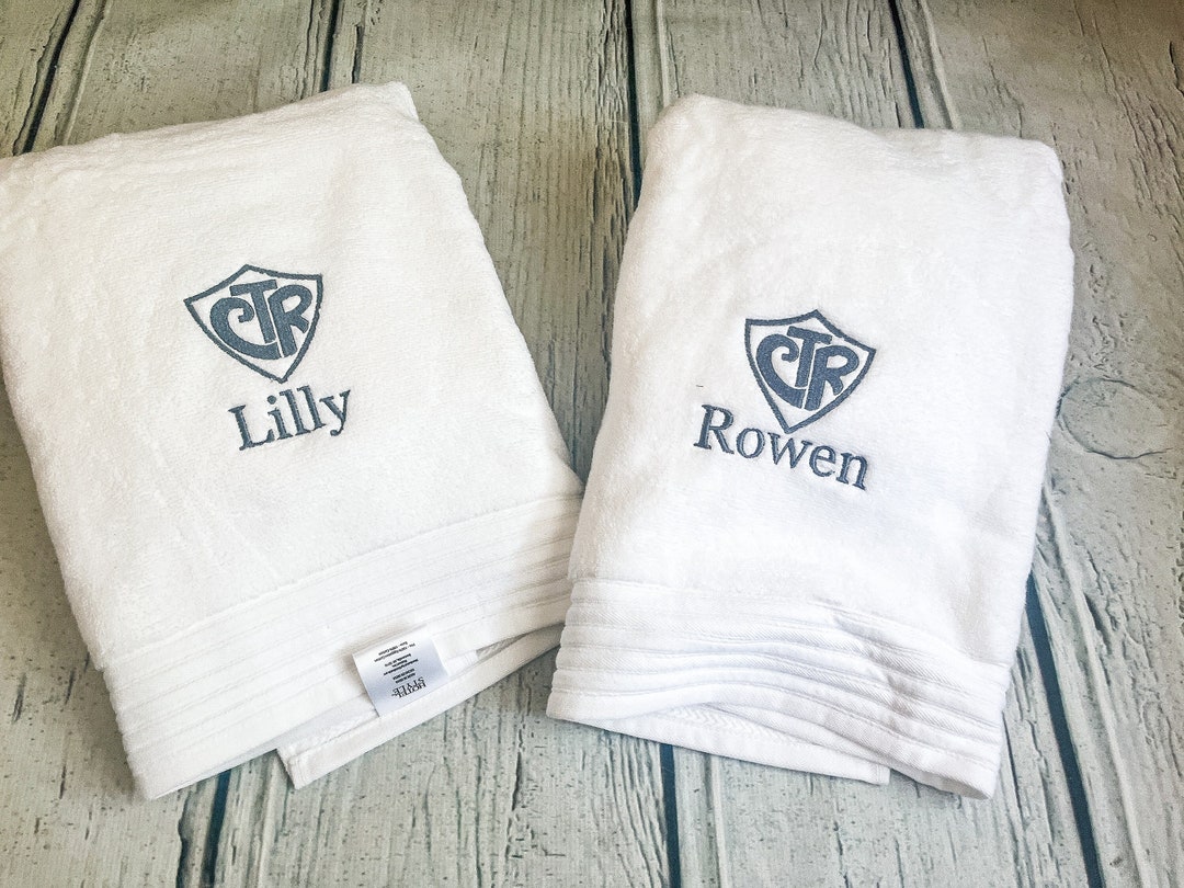 LDS Baptism Gift CTR Towel, Personalized Gift Bath Towel Church of ...