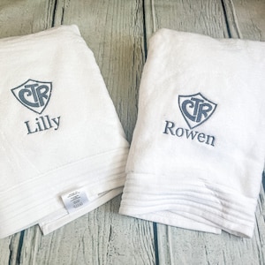 LDS Baptism Gift CTR Towel, Personalized Gift Bath Towel Church of Jesus Christ of Latter-day Saints. Choose the Right Embroidered Towel