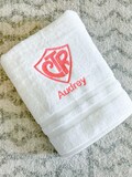LDS Baptism Gift CTR Towel, Personalized Gift Bath Sheet Church of Jesus Christ of Latter-day Saints | Embroidered Kids Baptismal Present