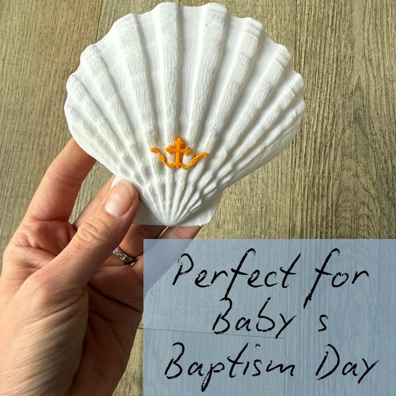 Baptism Shell Keepsake | Catholic Christening Gift for Baby | Scallop ...