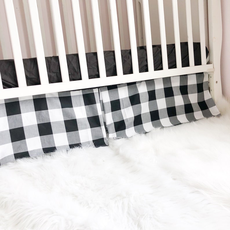 Buffalo Plaid Box Pleat Crib Skirt Etsy