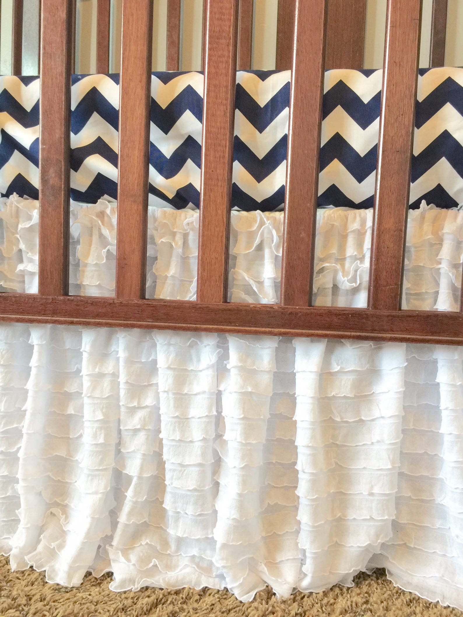 White Crib Skirt Ruffle Crib Skirt White Crib Skirt Baby Etsy