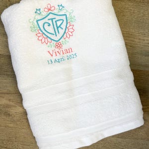 Girls LDS Baptism Gift | Personalized CTR Towel | Embroidered Bath Towel, Christ Centered Religious Gift, Latter-day Saints Present