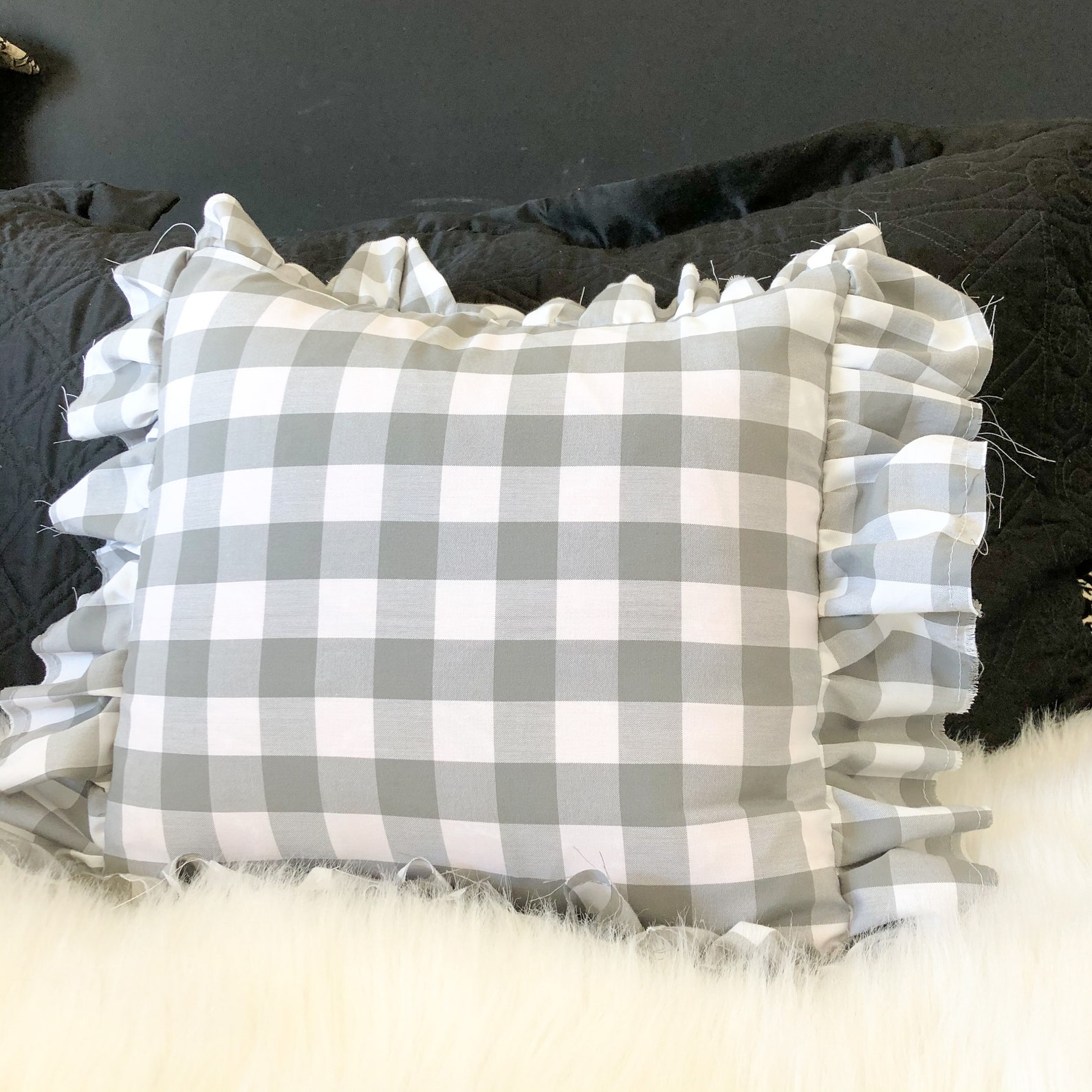 Buffalo Plaid Throw Pillow Covers Farmhouse Decorative Pillow Etsy