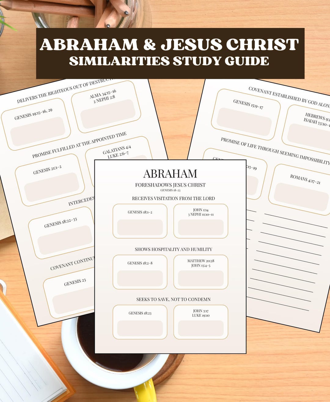 Genises Chapter 12 Worksheets.pdf Abraham Type Shadow Christ Worksheet | Genesis 12–23 Come Follow Me ...