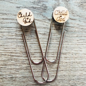 I am a Child of God Wood Bookmark | Paperclip Primary Birthday Gift | LDS Baptism Gifts for Boys and Girls | Gifts for Primary Children CTR