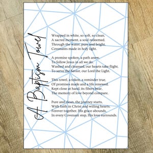 Baptismal Poem Holy Ghost Printable, 5x7 PNG & PDF, Covenant Reminder, LDS Primary Baptism Keepsake, Choose the Right Mormon Baptize Decor