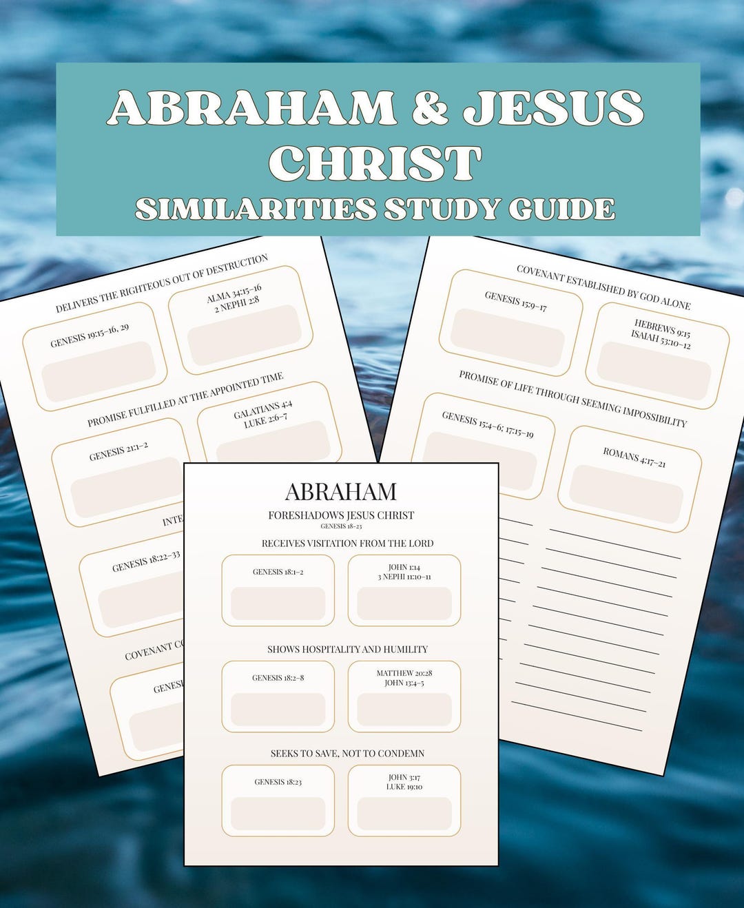 Genises Chapter 12 Worksheets.pdf Abraham Type Shadow Christ Worksheet | Genesis 12–23 Come Follow Me ...