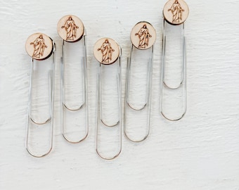Religious Bookmark | Jesus Christ Theme Jumbo Paperclip | YW Birthday, Ministering, Missionary, LDS Relief Society, Mother's Day, Christmas
