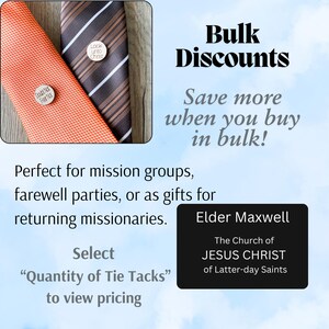 Christus Engraved Missionary Tie Tacks - Messiah Perfect Gift for Missionaries, Baptisms, Fathers Day | LDS Church of Jesus Christ