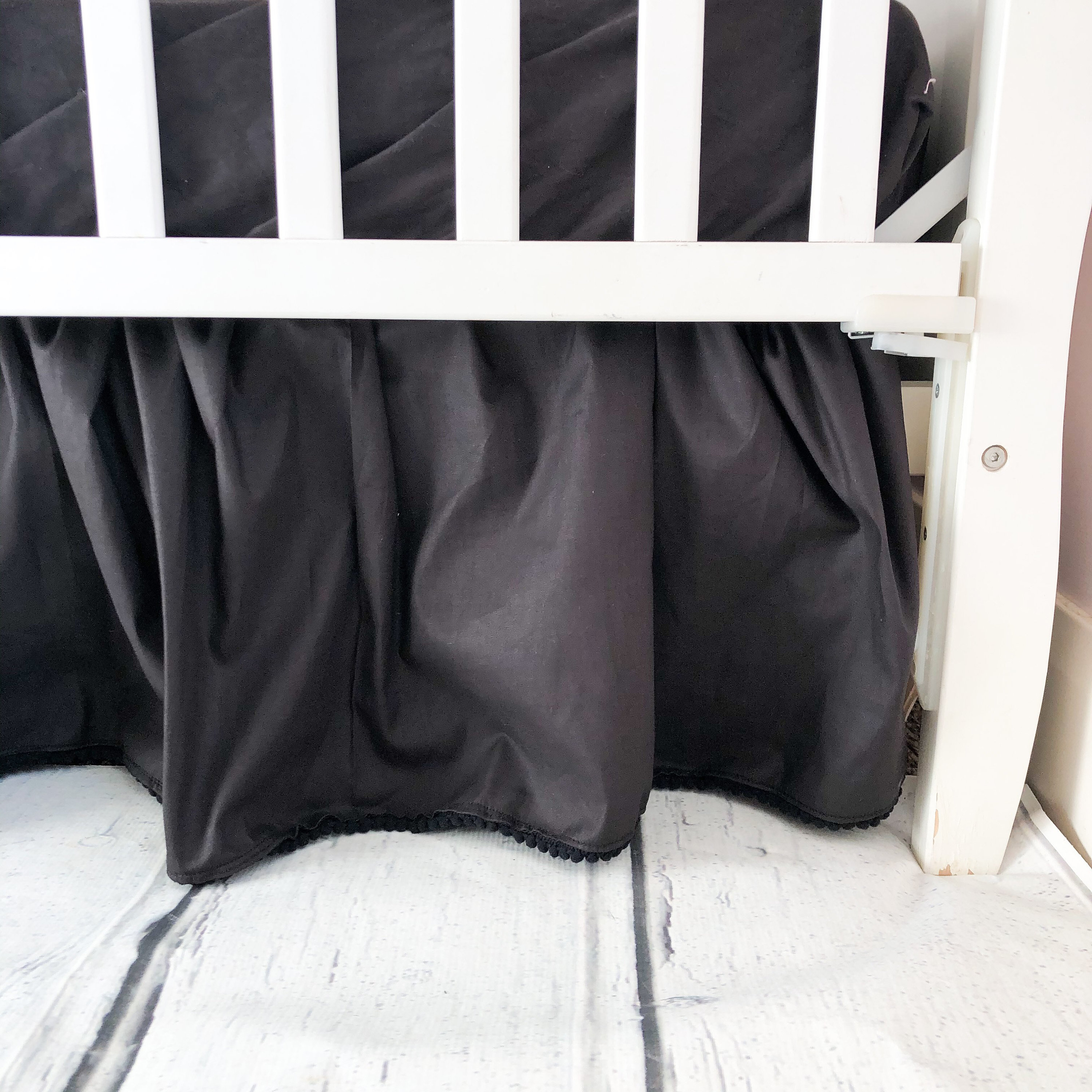 Pom Pom Tassel Crib Skirt Baby Bedding Nursery Decor Infant Etsy