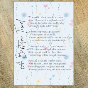 Baptism Poem Printable: LDS Covenant Reminder, Holy Ghost Decor (5x7 PNG & PDF)