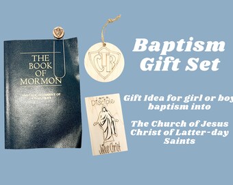 CTR Baptism Gift Set CTR Ornament, CTR Bookmark, and I am a Disciple Sign, Baptism Gifts for Kids