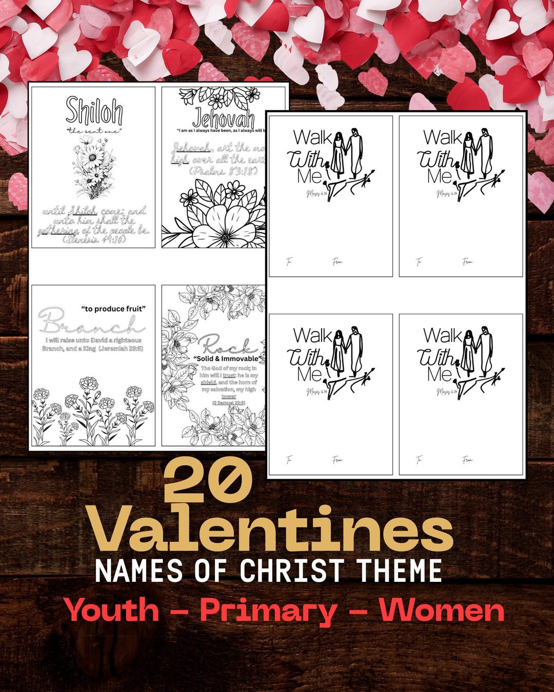 Jesus Valentine Handouts | Printable Scripture Cards | Missionary Gift ...