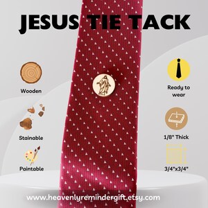 Christus Engraved Missionary Tie Tacks - Messiah Perfect Gift for Missionaries, Baptisms, Fathers Day | LDS Church of Jesus Christ