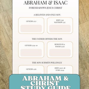 Abraham & Isaac | Type and Shadow of Jesus Christ | Genesis 22 Scripture Study | Come Follow Me Old Testament Printable | CFM February 23
