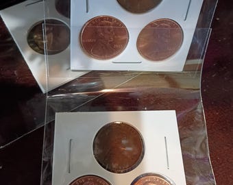 LAST PENNIES UNC 2025 Coins P & D Mint Set Lincoln Penny + Wheat Cent
