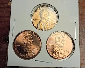 LAST PENNIES 2025 Coins P & D Mint Set Lincoln Penny UNC + Wheat Cent