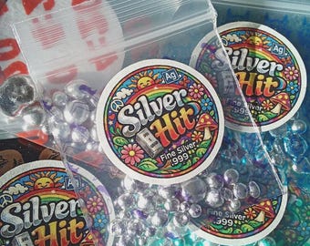 1 GRAMO DE PLATA (Ag) IMPACTOS: Un gramo de perdigones de plata .999 Grano de fundición